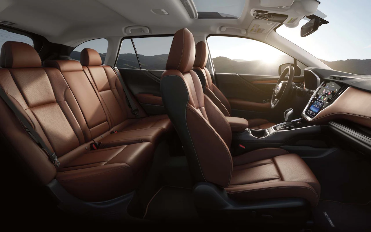 2022 Subaru Outback Touring with Java Napa Leather interior.